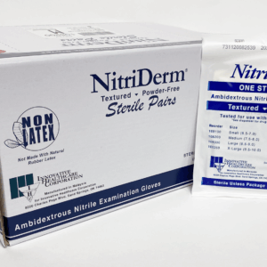 INNOVATIVE NITRIDERM STERILE POWDERFREE NITRILE EXAM GLOVES (4 boxes of 50pr)