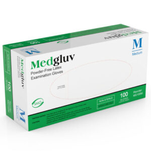 MEDGLUV LATEX EXAM GLOVES (10 boxes of 100)