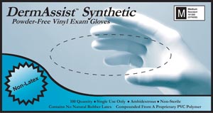 INNOVATIVE DERMASSIST VINYL SYNTHETIC POWDERFREE EXAM GLOVES (10 boxes of 100)