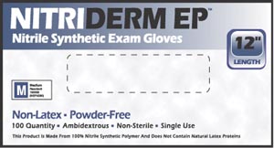 INNOVATIVE NITRIDERM EP NITRILE SYNTHETIC POWDERFREE EXAM GLOVES (10 boxes of 100)