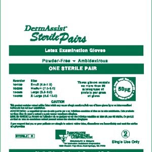 INNOVATIVE DERMASSIST POWDERFREE STERILE LATEX EXAM GLOVES (4 boxes of 50pr)