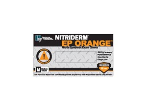 INNOVATIVE NITRIDERM EP ORANGE POWDERFREE EXAM GLOVES (10 BOXES OF 100)
